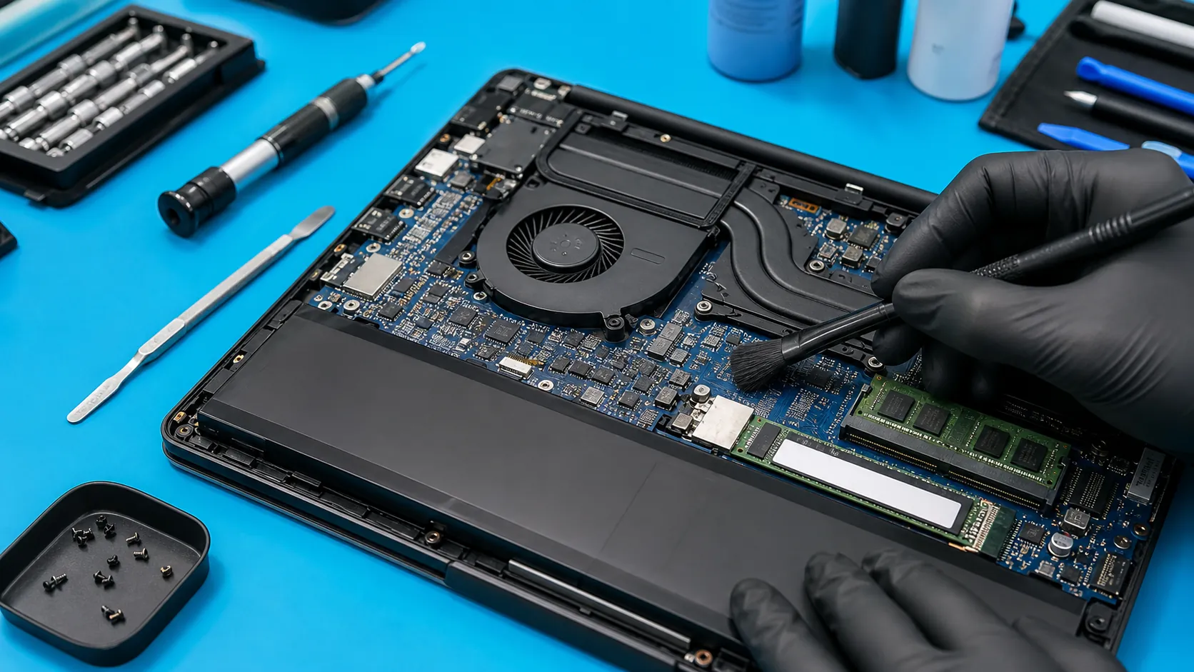 Mantenimiento interno de una laptop