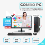 PC - Lenovo ThinkCentre M910S- Core i7-7th Gen/ 8GB RAM/ 1TB HDD / Monitor 20"/+ Combo/ *Refurbished