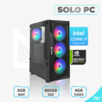 SOLO PC CORE I7-11700F 2.6GHZ/ 8GB RAM/ 480GB SSD/ 4GB VIDEO DEDICADO