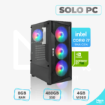 SOLO PC CORE I7-9700F 3.0GHZ/ 8GB RAM/ 480GB SSD/ 4GB VIDEO DEDICADO