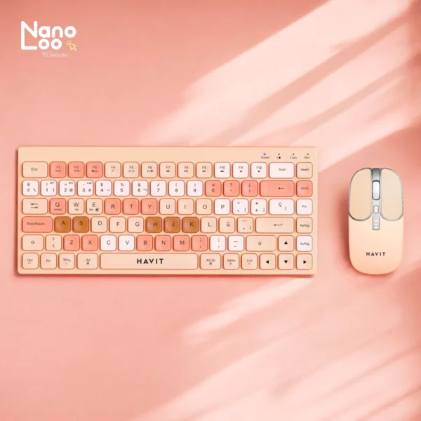 Kit Teclado y Mouse Inalámbrico Havit KB831WB