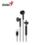 AUDIFONO C/MICROF. GENIUS HS-M366 IN-EAR USB-C 14.2MM CLIP GIRATORIO BLACK (31710033400)
