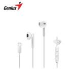 AUDIFONO C/MICROF. GENIUS HS-M366 IN-EAR USB-C 14.2MM CLIP GIRATORIO WHITE (31710033401)