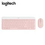 TECLADO LOGITECH + MOUSE MK470 WIRELESS SLIM USB ROSE (920-011312)-P