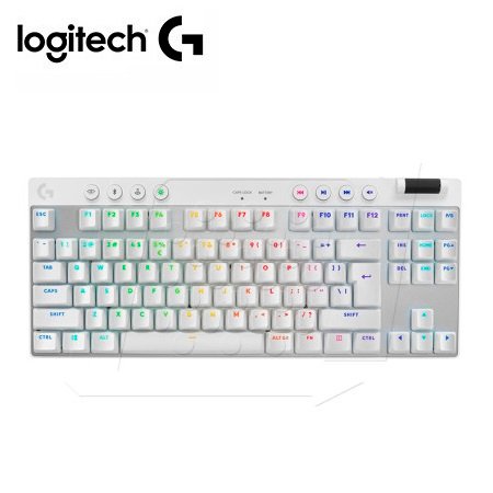 TECLADO LOGITECH PRO X TKL LIGHTSPEED USB WHITE (920-012143)-P