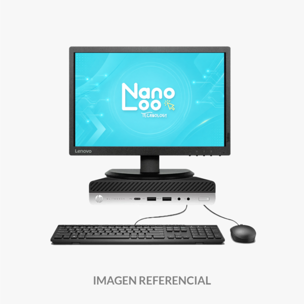Computadora HP EliteDesk 800 G3 Mini + Monitor Lenovo ThinkVision 20” + Teclado y Mouse Teros